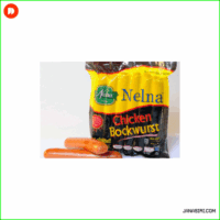Nelna Chicken Bockwurst 1kg / Skin On